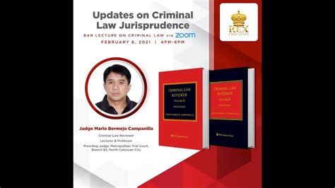 Criminal Law Updates by Judge Marlo Campanilla .